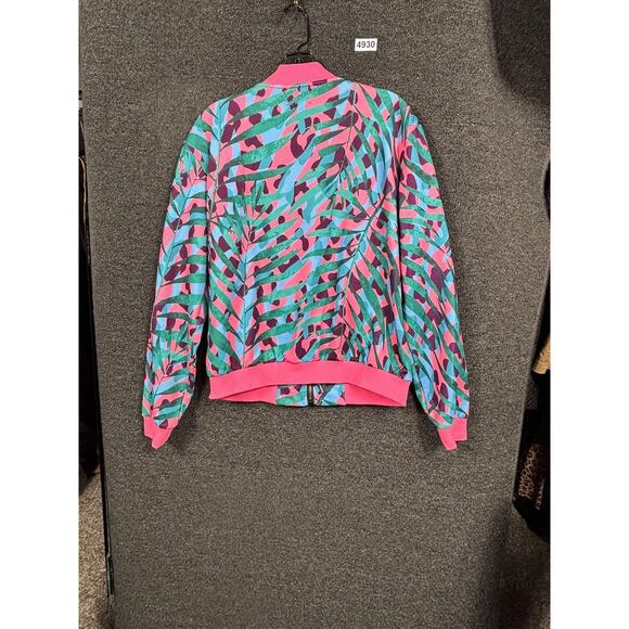 Sassy Jones Track Suit Womens Medium Pink Teal Tropical Jacket Joggers Set NEW - Picture 5 of 16